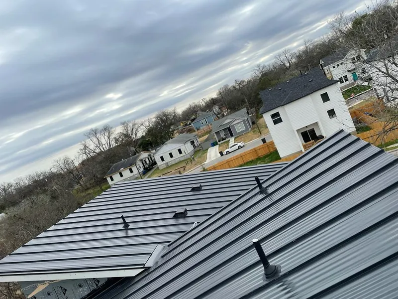 Standing seam metal roof panels with vents for Skylight Repair in Hickam Housing